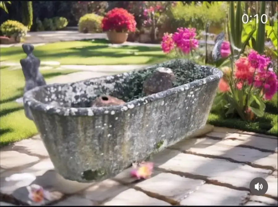 aed-54 Bañera antigua de piedra tallada - Imagen 1