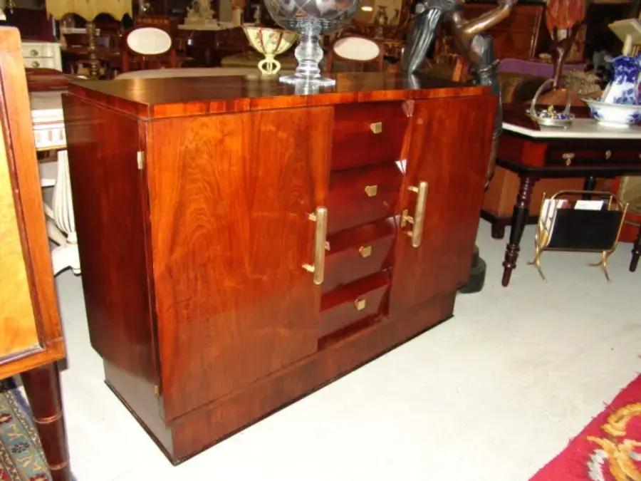 aed-8.1 Aparador-cómoda Art Déco de madera chapada - Imagen 1