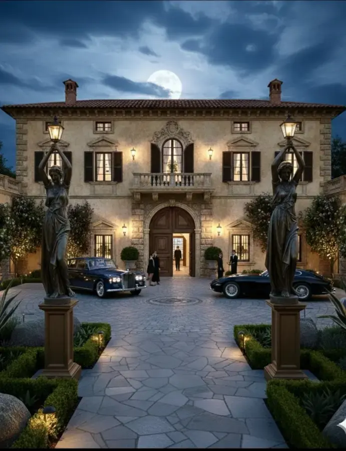 aed-93 Pareja de farolas escultóricas tipo cariátides de jardín - Imagen 1