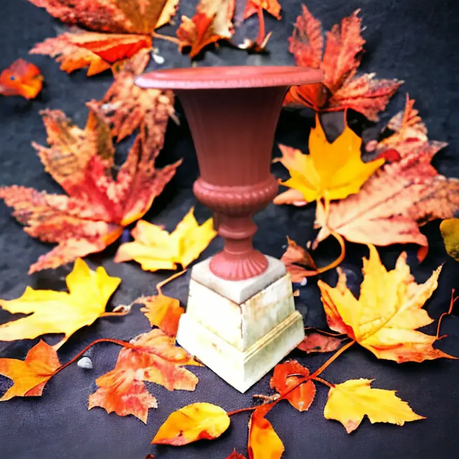 desvan-2-28 Copa ornamental tipo crátera sobre pedestal - Imagen 1